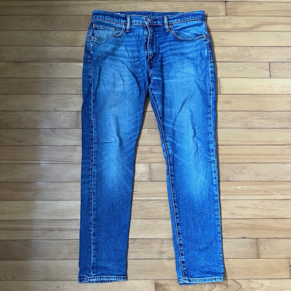 Levi's 512 Slim Taper Jeans Mens 33x30 Medium Blue Stretch Waterless Denim